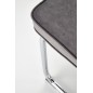 Scaun vintage Sarah, tapiterie catifea gri, cadru otel cromat, baza forma U, 49x55x85x50 cm Scaun vintage Sarah, tapiterie catifea gri, cadru otel cromat, baza forma U, 49x55x85x50 cm