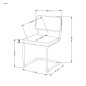 Scaun vintage Sarah, tapiterie catifea gri, cadru otel cromat, baza forma U, 49x55x85x50 cm Scaun vintage Sarah, tapiterie catifea gri, cadru otel cromat, baza forma U, 49x55x85x50 cm