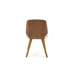 Scaun living/sufragerie Halmar K511, cadru lemn/metal,  stil modern, 48x59x84x47cm, textil, maro/crem