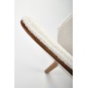 Scaun living/sufragerie Halmar K511, cadru lemn/metal,  stil modern, 48x59x84x47cm, textil, maro/crem