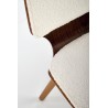 Scaun living/sufragerie Halmar K511, cadru lemn/metal,  stil modern, 48x59x84x47cm, textil, maro/crem