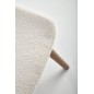 Scaun modern de living, lemn si tesatura bouclé, cadru metalic, suporturi antiderapante, 48x59x84x47 cm