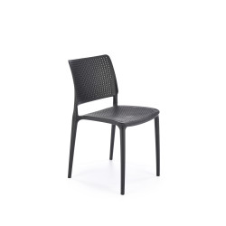 Scaun gradina Halmar K514, cadru polipropilena, stivuibil, stil scandinav, 42x55x79x47cm, polipropilena, negru