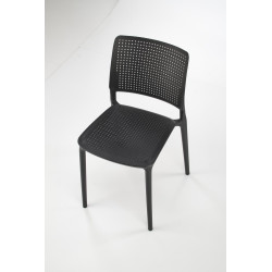 Scaun gradina Halmar K514, cadru polipropilena, stivuibil, stil scandinav, 42x55x79x47cm, polipropilena, negru