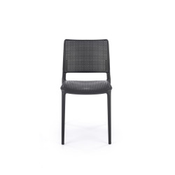 Scaun gradina Halmar K514, cadru polipropilena, stivuibil, stil scandinav, 42x55x79x47cm, polipropilena, negru
