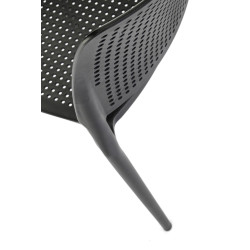 Scaun gradina Halmar K514, cadru polipropilena, stivuibil, stil scandinav, 42x55x79x47cm, polipropilena, negru