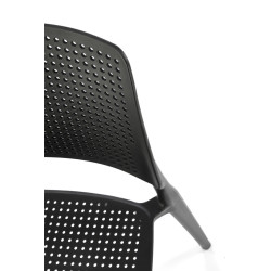 Scaun gradina Halmar K514, cadru polipropilena, stivuibil, stil scandinav, 42x55x79x47cm, polipropilena, negru