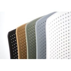 Scaun gradina Halmar K514, cadru polipropilena, stivuibil, stil scandinav, 42x55x79x47cm, polipropilena, negru
