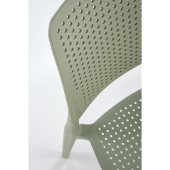 Scaun gradina Halmar K514, cadru polipropilena, stivuibil, stil scandinav, 42x55x79x47cm, polipropilena, verde