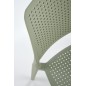 Scaun pentru exterior Nero, scandinav, cadru polipropilena, inaltime 79 cm, verde menta