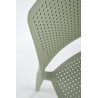 Scaun gradina Halmar K514, cadru polipropilena, stivuibil, stil scandinav, 42x55x79x47cm, polipropilena, verde