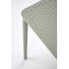 Scaun gradina Halmar K514, cadru polipropilena, stivuibil, stil scandinav, 42x55x79x47cm, polipropilena, verde