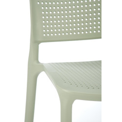 Scaun gradina Halmar K514, cadru polipropilena, stivuibil, stil scandinav, 42x55x79x47cm, polipropilena, verde
