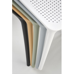 Scaun gradina Halmar K514, cadru polipropilena, stivuibil, stil scandinav, 42x55x79x47cm, polipropilena, verde