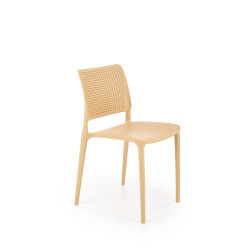 Scaun gradina Halmar K514, cadru polipropilena, stivuibil, stil scandinav, 42x55x79x47cm, polipropilena, portocaliu