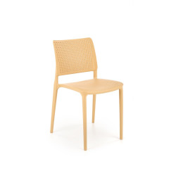 Scaun gradina Halmar K514, cadru polipropilena, stivuibil, stil scandinav, 42x55x79x47cm, polipropilena, portocaliu