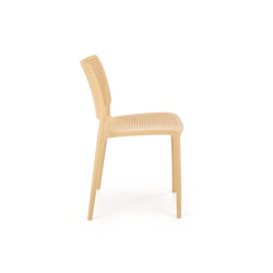 Scaun gradina Halmar K514, cadru polipropilena, stivuibil, stil scandinav, 42x55x79x47cm, polipropilena, portocaliu