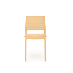 Scaun gradina Halmar K514, cadru polipropilena, stivuibil, stil scandinav, 42x55x79x47cm, polipropilena, portocaliu