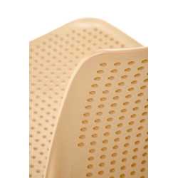 Scaun gradina Halmar K514, cadru polipropilena, stivuibil, stil scandinav, 42x55x79x47cm, polipropilena, portocaliu