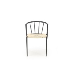 Scaun living/sufragerie Halmar K515, cadru metal,  stil scandinav, 51x52x72x44cm, textil, crem