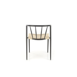 Scaun living/sufragerie Halmar K515, cadru metal,  stil scandinav, 51x52x72x44cm, textil, crem