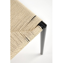 Scaun living/sufragerie Halmar K515, cadru metal,  stil scandinav, 51x52x72x44cm, textil, crem