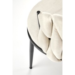 Scaun tapitat living/sufragerie Halmar K516, cadru metal,  stil modern, 57x60x79x49cm, stofa, bej