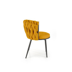 Scaun tapitat living/sufragerie Halmar K516, cadru metal,  stil modern, 57x60x79x49cm, stofa, portocaliu