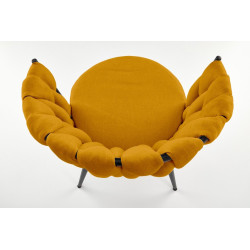 Scaun tapitat living/sufragerie Halmar K516, cadru metal,  stil modern, 57x60x79x49cm, stofa, portocaliu