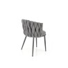 Scaun tapitat living/sufragerie Halmar K516, cadru metal, stil modern, 57x60x79x49cm, stofa, gri