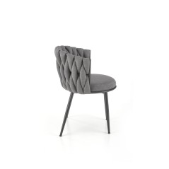 Scaun tapitat living/sufragerie Halmar K516, cadru metal,  stil modern, 57x60x79x49cm, stofa, gri