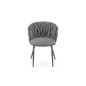 Scaun tip fotoliu Cosmopolitan, tapiterie gri, pentru living, cadru otel, 57x60x79x49 cm Scaun tip fotoliu Cosmopolitan, tapiterie gri, pentru living, cadru otel, 57x60x79x49 cm