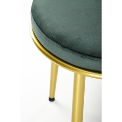 Scaun tapitat living/sufragerie Halmar K517, cadru metal,  stil glamour, 57x60x79x49 cm, catifea, verde