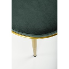 Scaun tapitat living/sufragerie Halmar K517, cadru metal,  stil glamour, 57x60x79x49 cm, catifea, verde