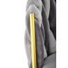 Scaun tapitat living/sufragerie Halmar K517, cadru metal, stil glamour, 57x60x79x49 cm, catifea, gri