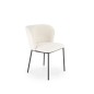 Scaun stil minimalist, tapiterie bouclé crem, cadru metal, suporturi antiderapante, 57x59x75x47 cm Scaun stil minimalist, tapiterie bouclé crem, cadru metal, suporturi antiderapante, 57x59x75x47 cm