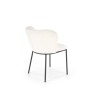 Scaun living/sufragerie Halmar K518, cadru metal, stil modern, 57x59x75x47cm, textil, crem