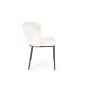 Scaun stil minimalist, tapiterie bouclé crem, cadru metal, suporturi antiderapante, 57x59x75x47 cm Scaun stil minimalist, tapiterie bouclé crem, cadru metal, suporturi antiderapante, 57x59x75x47 cm