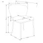 Scaun stil minimalist, tapiterie bouclé crem, cadru metal, suporturi antiderapante, 57x59x75x47 cm Scaun stil minimalist, tapiterie bouclé crem, cadru metal, suporturi antiderapante, 57x59x75x47 cm
