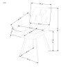 Scaun tapitat living/sufragerie Halmar K519, cadru metal, rotativ 360 grade, stil modern, 54x63x86x47cm, catifea, bej