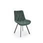 Scaun living Ralph, catifea verde, rotativ 360 grade, stil modern, inaltime 86 cm