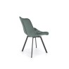 Scaun tapitat living/sufragerie Halmar K519, cadru metal, rotativ 360 grade, stil modern, 54x63x86x47cm, catifea, verde