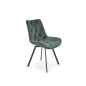 Scaun living Ralph, catifea verde, rotativ 360 grade, stil modern, inaltime 86 cm