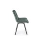 Scaun living Ralph, catifea verde, rotativ 360 grade, stil modern, inaltime 86 cm