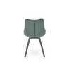 Scaun tapitat living/sufragerie Halmar K519, cadru metal, rotativ 360 grade, stil modern, 54x63x86x47cm, catifea, verde