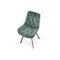 Scaun living Ralph, catifea verde, rotativ 360 grade, stil modern, inaltime 86 cm