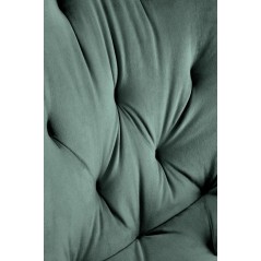 Scaun tapitat living/sufragerie Halmar K519, cadru metal, rotativ 360 grade, stil modern, 54x63x86x47cm, catifea, verde