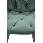 Scaun living Ralph, catifea verde, rotativ 360 grade, stil modern, inaltime 86 cm