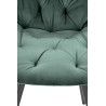 Scaun tapitat living/sufragerie Halmar K519, cadru metal, rotativ 360 grade, stil modern, 54x63x86x47cm, catifea, verde