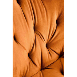 Scaun tapitat living/sufragerie Halmar K519, cadru metal, rotativ 360 grade, stil modern, 54x63x86x47cm, catifea, maro